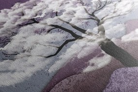 Stampa su tela – Albero immerso nelle nuvole