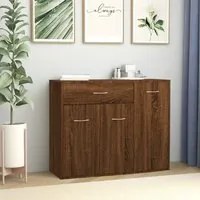 Credenza Rovere Marrone 88x30x70 cm in Legno Multistrato 815368