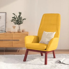 Poltrona Relax Giallo Senape İn Tessuto /