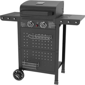 Barbecue A Gas 2 Fuochi Ripiani Pieghevoli Hot 2 C-Line
