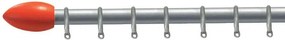 Bastone Tenda Estensibile Warsavia 120–210 cm Acciaio Cromo con Pomoli Glicine