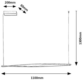 Rabalux 72234 - Lampadario LED a sospensione con filo ELVIO LED/28W/230V
