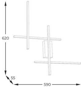 Zuma Line 22009W4-BK/GD- Applique a LED EDGE LED/32W/230V 3000/4000/6000K