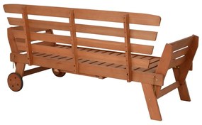 Panca da giardino marrone in legno massiccio Rincon – Garden Pleasure