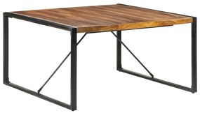 Tavolo da pranzo 140x140x75 cm legno massello finitura sheesham