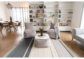 Puof a sacco color crema con rivestimento in bouclé Seat Lounge – SLOWDOWN