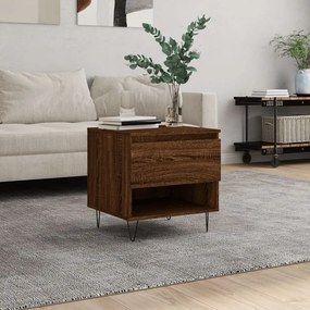 Tavolino Da Salotto Rovere Marrone 50x46x50cm Legno Multistrato /