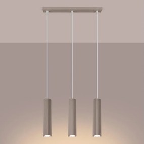 Brilagi - Lampadario LED a sospensione su cavo CRESTO 3xGU10/10W/230V taupe