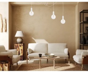 Lampadario a sospensione con filo MIROS 3xE27/60W/230V ragno bianco