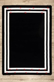 Tappeto HAMPTON Inquadrata nero - PRODOTTO DI SECONDO GRADO