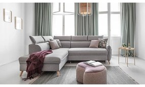 Divano letto angolare grigio chiaro (angolo sinistro) Sweet Harmony - Miuform