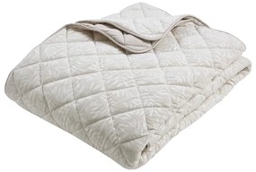 Copriletto beige con rivestimento trapuntato 240x260 cm Corded Leaves – Catherine Lansfield