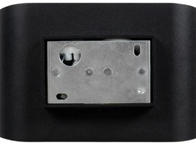 Applique da parete moderna nera con interno dorato ovale - Alone