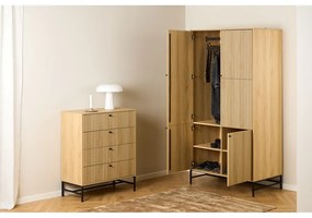 Armadio effetto rovere in colore naturale 99x200x60 cm Albany - Actona