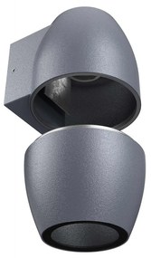 Applique Ovale Monodirezionale IP65 GU10 per esterni - Grigia