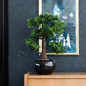 Ficus Artificiale Mini Bonsai 47 Cm 420006 Verde /