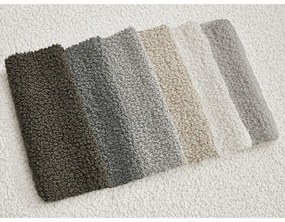 Divano angolare bianco (con penisola a destra/con chaise lounge) con rivestimento in bouclé Leonore – Bobochic Paris