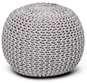 Poggiapiedi grigio con rivestimento in lavorato a maglia Jagger – Bonami Essentials