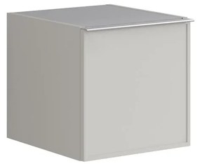 Struttura semi colonna da bagno Pixel 1 anta laccato opaco grigio pastello L 40 x H 40 x P 45.5 cm