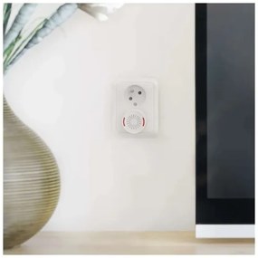 Campanello wireless da inserire nella presa 230 V con 1 batteria CR2032, bianco