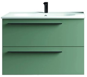 Mobile da bagno sotto lavabo  laccato opaco L 80 x H 55 x P 45 cm 2 cassetti, lavabo non incluso