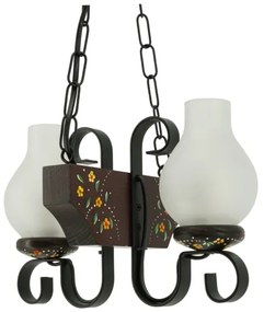 Brilagi - Lampadario a catena QUEEN 2xE14/40W/230V faggio/wengé