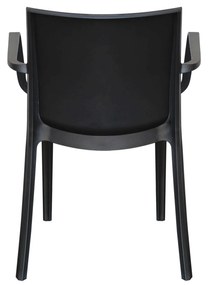 VICTORIA - poltrona in resina impilabile da esterno e interno set da 4