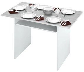 Tavolo con console Bianco-Cemento 0L4587A