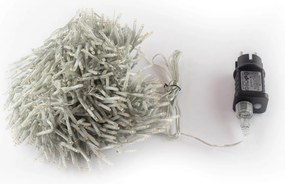 Catenaria Natalizia LED 9m 8 GIOCHI DI LUCE Cavo TRASPARENTE IP44 Colore Bianco Caldo 2200 - 2300 °K