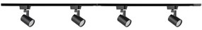Faretto per sistema a binario LYNX 4xGU10/10W/230V nero