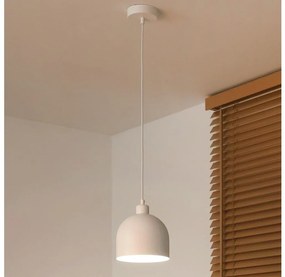 Duolla - Lampadario a sospensione su cavo IRONLINE 1xE27/15W/230V diam. 17 cm bianco