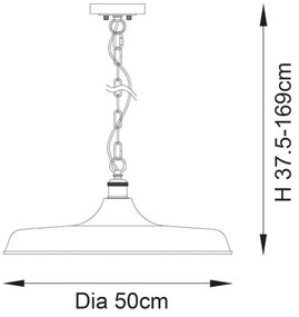 Endon 99999 - Lampadario a catena SABIAN 1xE27/10W/230V crema/oro