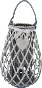 GEORGIE - lanterna in vimini tondo 16 x 46 cm