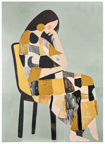 Quadro con elementi dipinti a mano 70x100 cm Penelope – Styler