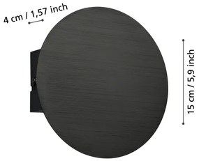 Eglo 901198 - Applique a LED TALAMELLO LED/4W/230V 3000K nero