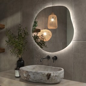 Specchio organico LED con illuminazione A34 50×48