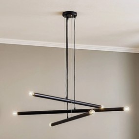 ALDEX Lampada a sospensione Tubo, nero, 6 luci