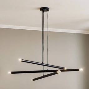 ALDEX Lampada a sospensione Tubo, nero, 6 luci