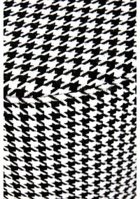 Pouf ARUNA pr. 36 cm bianco/nero/oro