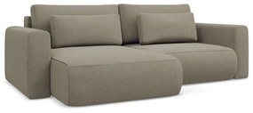 Divano angolare marrone chiaro allungabile/con contenitore (con penisola a sinistra/con chaise lounge) Kapua – Makamii