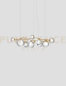 Puppet ring sospensione 15 cristallo trasparente oro satinato 15 lu...