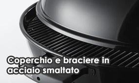 Weber Compact 47 Cm Barbecue A Carbone Kettle Grill Nero Con Griglia In Acciaio