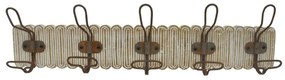 Appendiabiti da parete DKD Home Decor Coloniale Ferro Legno di mango (61 x 10 x 21 cm)