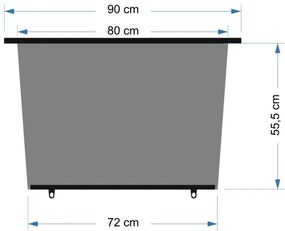 Tenda parasole per il lunotto di un'auto 90 cm nera