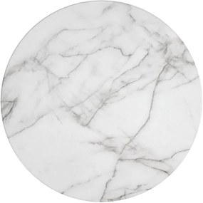 Tavolino da salotto rotondo bianco/dorato con effetto marmo ø 79 cm Gwyneth – CosmoLiving by Cosmopolitan