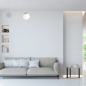 Lampadario a sospensione con filo SFERA WOOD 1xE14/40W/230V bianco