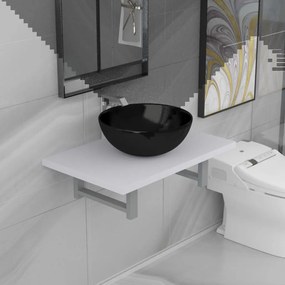 Set Mobili Da Bagno 2 Pz Ceramica Bianco /