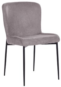 Set di 2 sedie tessuto grigio scuro ADA Beliani