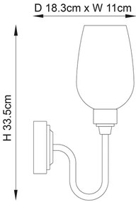 Endon 107792 - Applique STOURTON 1xE14/6W/230V ottone