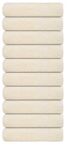 Asciugamani Da Bagno 10 Pz Crema 100x150cm 360 G/m² 100% Cotone /